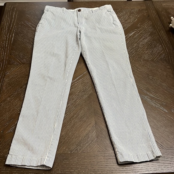 Gap Girlfriend Chino blue striped pants size 4 - Picture 4 of 17